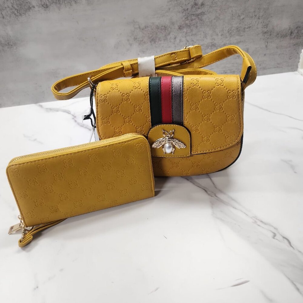 New!! Yellow Crossbody bag and wallet set!!!